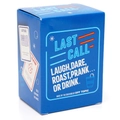 Last Call party card game in a dark blue box featuring 150 dare and drinking challenges - Social Interaction Cards
