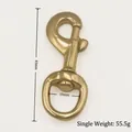 Polished brass swivel snap hook 83mm for bags and pet leashes with 19mm ring base - New Thickened Model 19x83mm