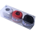 Sewing thread set with white, red, and black spools in a clear storage box - 3 Quilt Threads Set (White/Red/Black)