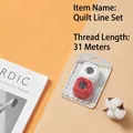 31m red and white sewing thread set with needles for home mending and repairs - 2 Quilt Threads Set (White/Red)