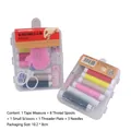Portable sewing kit in transparent box with 8-color threads scissors and tools - 8904 Sewing Box Set