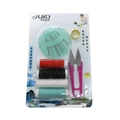Essential home sewing kit with colorful threads, needles, pink scissors and thimble - 8003 Sewing Kit Set