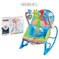 Blue infant-to-toddler rocker with toy bar and vibration function in original packaging - Frog Style (Blue)