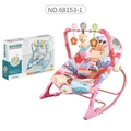 Pink infant-to-toddler rocker with giraffe print fabric and vibration feature - Deer Style (Pink)