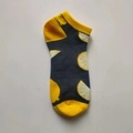 Chaussettes basses en coton pour hommes et femmes avec motif citron gris et jaune - Ad130 / 36-44