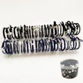 50-piece set of black and blue high-elastic hair ties with pearls in a storage jar - 50-Piece Black & Navy Jar Set