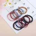 Multi-color high elasticity hair ties set in various classic shades on a white card - 10-Piece Mixed Color Bag Set