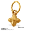 18K gold plated stainless steel cross pendant, 8mm mini religious charm for DIY jewelry - Simple Cross Pendant (PJ710GNG)