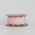Pink music note lace ribbon with musical staff on a vintage kraft paper spool - With Core / Size 10 / Pink