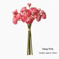 Deep pink artificial ranunculus bridal bouquet for wedding decor, 26cm tall - Height approx 26cm / Deep Pink