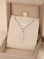 Silver - Full Zirconia Cross (0408-SL)