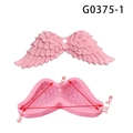 Roze siliconen engelenvleugels mal voor DIY-veerhangers met gedetailleerde texturen - Roze 28g / Roze