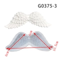 Siliconen mal in de vorm van engelenvleugels voor DIY hars hangers van 10,5 cm - Semitransparant 28g / Transparant