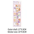Simpatici adesivi laser viola con orsetti e coniglietti in uno stile a tema picnic - Adesivo Laser-Viola Fai un picnic