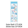 Simpatici adesivi orso bianco per scrapbooking fai-da-te con cuori e torte - Adesivo Laser-Orso di Pizzo a Cuore Blu