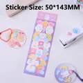Cute cat and rainbow DIY sticker set with macaron pink laser finish, 50x143mm size - Glitter Sticker-Pink Guardian Cat