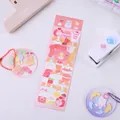 Pink laser DIY sticker with cute puppies, donuts and cherries pattern for scrapbooking - Glitter Sticker-Orange Dessert Dog