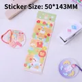 Cute brown bear DIY stickers with red flowers for decorative journaling 50x143mm - Glitter Sticker-Green Flower Tiger