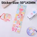 Laser cute bear DIY sticker with macaron tones and glitter effect 50x143mm - Glitter Sticker-Green Paradise Bear