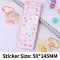 Autocollants laser chiots et fleurs pour scrapbooking DIY, déco mignonne en 50x145mm - Chien à Fleurs Jaunes Transparent au Laser