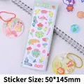 Autocollant laser floral pastel pour scrapbooking avec motifs de tulipes 50x145mm - Fleurs Vertes Transparentes au Laser