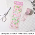 Sparkly rose pattern DIY stickers and lavender plaid washi tape for journal decor - Galaxy Laser Sticker-Pink Rose