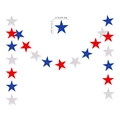 Glittery red white and blue star garland for 4th of July party decoration 6.5cm - Long Style