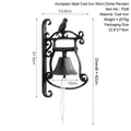 European vintage cast iron doorbell featuring bird decor and manual bell for garden wall - 7538 Birds Hanging Bell