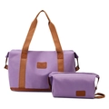 Set de viaje morado de 2 piezas con bolso grande y neceser a juego - Morado