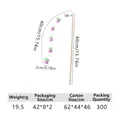 Interactive cat wand toy with wooden rod and purple felt berries for indoor cats - Wooden Rod Purple Berry Style