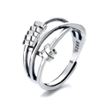Adjustable S925 sterling silver spinning bead ring with creative abacus bead design - S925 Silver Abacus Bead Style (10)
