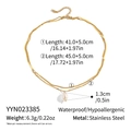 Double-layer stainless steel necklace details with natural freshwater pearl and snake chain - Gold Double Layer Pearl Style (YYN023385)