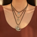 Pentagram Sun Moon Silver Style (5893)