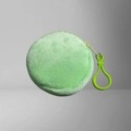 Mini round plush coin purse keychain in vibrant green with a plastic spring hook - 8.5cm / Light Green (Green Hook)