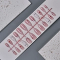 Halloween almond press-on nails with spider web, ghost, and blood drip designs in 24pcs set - Wy-103 / 10 Pieces In Xs Size