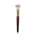 Profi-Schminkpinsel-Set mit braunem Foundation-Pinsel und goldener Zwinge für Make-up - Einzelner Rundkopf-Foundation-Pinsel / Burgunderrot