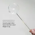 Borosilicate glass spoon with 24cm clear handle and precision pouring spout design - Soup Spoon / Clear