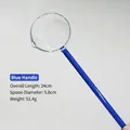 Borosilicate glass stirring spoon with deep blue long handle and pour spout 24cm - Soup Spoon / Blue