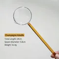 Cuillère en verre borosilicaté de 24 cm avec manche champagne et graduations - Cuillère à Soupe / Jaune