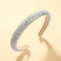 Gepolstertes Strass-Stirnband mit schimmernden Kristallen für luxuriöse Haar-Accessoires - Regenbogen