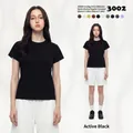 Women's active black slim-fit T-shirt in cooling HeiQ fabric with crew neck design - S / Reactive Black