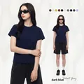 Women's dark blue cooling HeiQ short sleeve t-shirt with quick-dry breathable fabric - S / Dark Blue