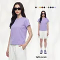 Women's light purple cooling HeiQ T-shirt with quick-dry fabric and regular fit - S / Light Purple
