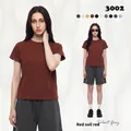 Women's slim fit short sleeve cooling t-shirt in Red Soil Red color for summer - S / Red Soil Red