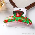 11,5 cm Grüne Weihnachts-Haarklammer mit festlichem Muster auf Kartonverpackung - 3# Grün - Weihnachtsmütze (11.5cm)