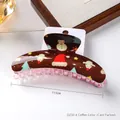 Braune 11,5 cm Weihnachts Haarklammer mit Rentier und Schneemann Mustern - 4# Kaffeebraun - Schneemann Elch (11.5cm)