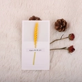 Detail of thank you card with dried yellow wheat and Especially for you text - Dried Wheat Ears Style