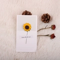 Detail of 3D sunflower greeting card with 'Especially for you' text on plush background - 3D Simulation Sunflower Style