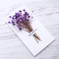 Handmade greeting card with purple dried baby's breath flowers and elegant English text - Purple Baby's Breath Dried Flower Style