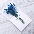 Blue dried baby's breath flower greeting card with Especially For You message - Royal Blue Baby's Breath Dried Flower Style